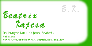 beatrix kajcsa business card